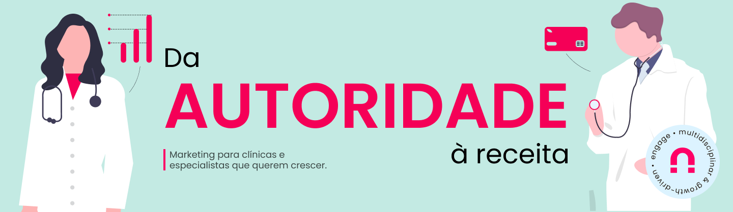 Estratégia de marketing digital para médicos e clínicas conectando autoridade, captação de pacientes e CRM.